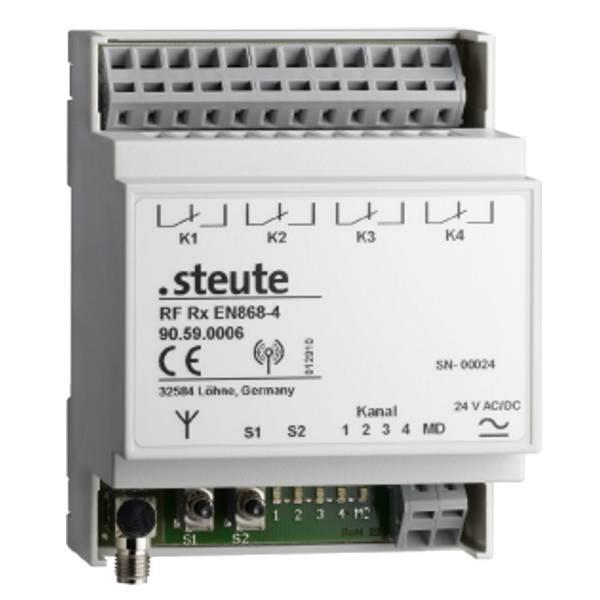 90590006 Steute  Radio Receiver RF Rx EN868-4-1W 24vDC IP20 v=-15%&gt;+10% 4-Ch. Relay